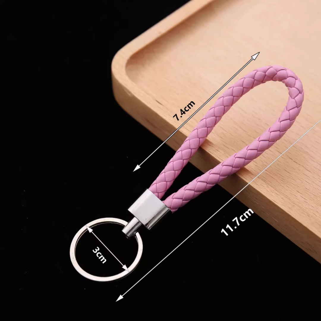 Keychain Braided Rope with Metal Key Ring Holder Ring | Shopee Singapore