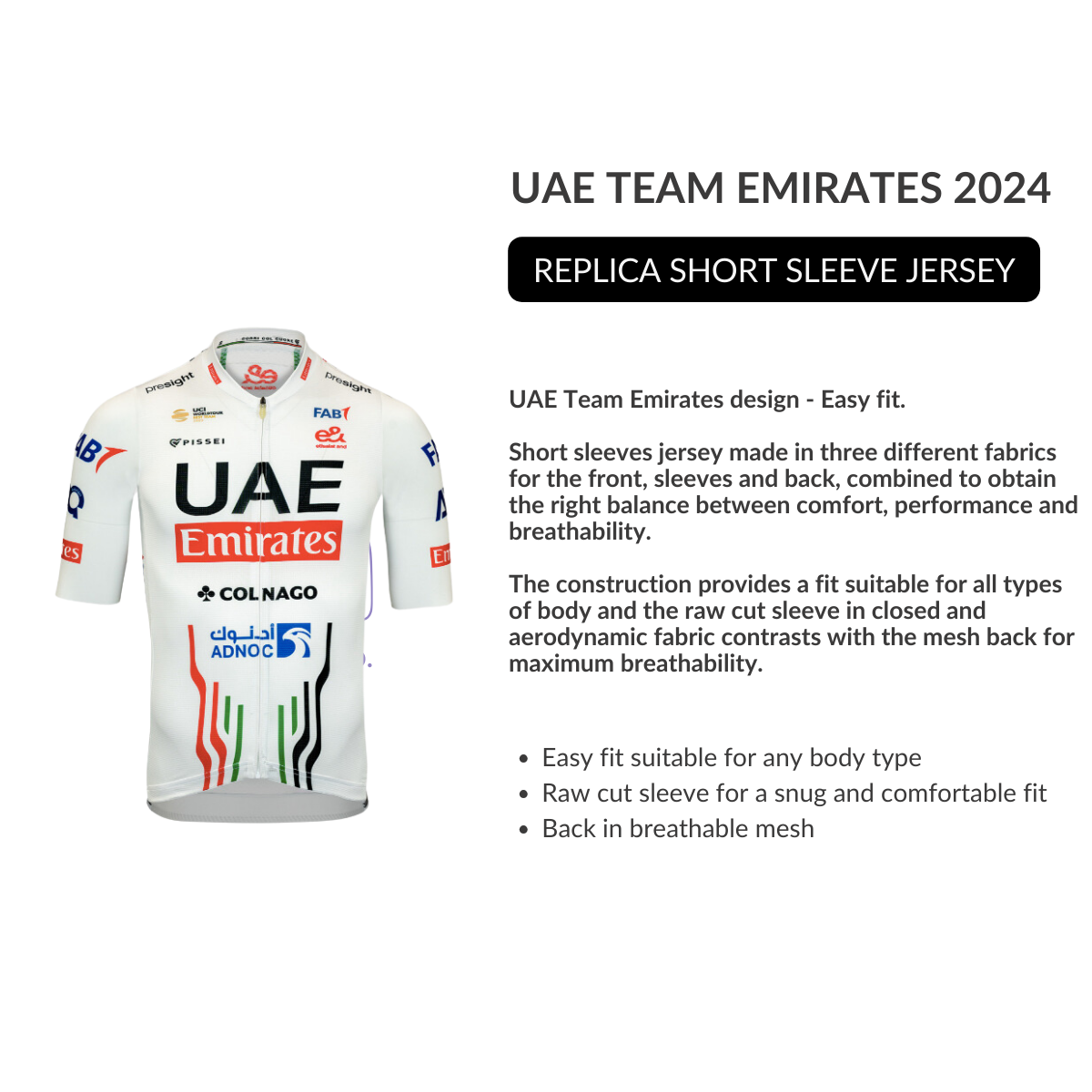 Pissei UAE TEAM EMIRATES Magistrale / Replica Short Sleeve