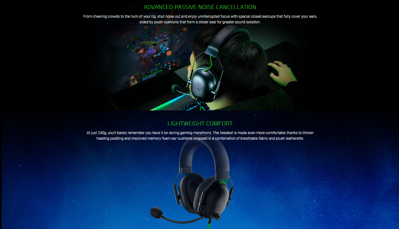 Razer BlackShark V2 X - Wired Gaming Headset - FRML Packaging - Black ...