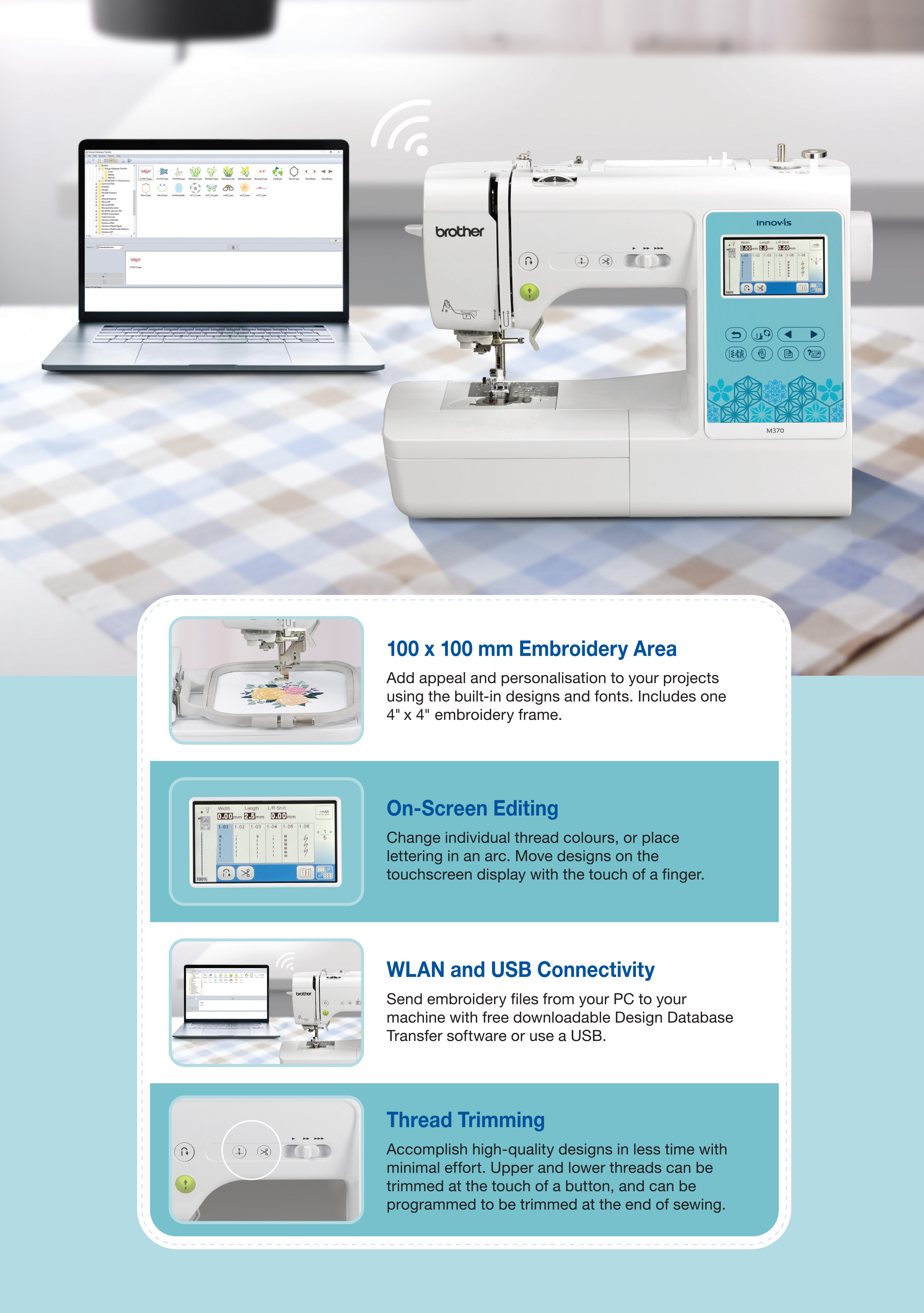 Brother Innov-is M370 Sewing and Embroidery Machine | Shopee Singapore