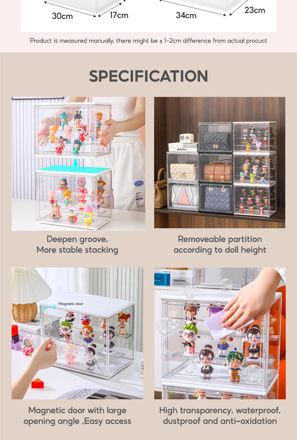 Popmart Display Storage Box Blind Box Acrylic Transparent with ...