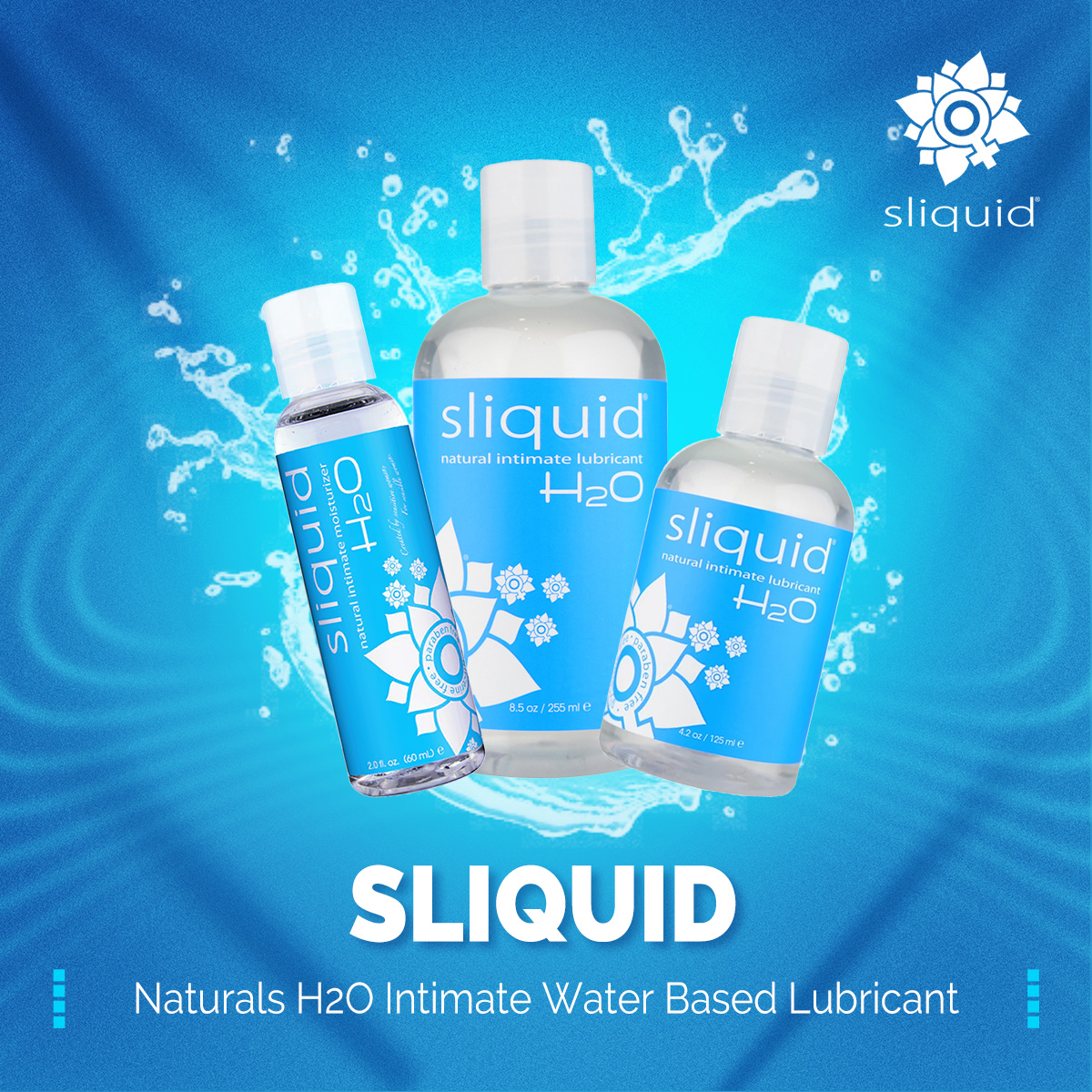Sliquid H2O 125ml pH Balanced Lubricant Non-Sticky Body Safe Non ...