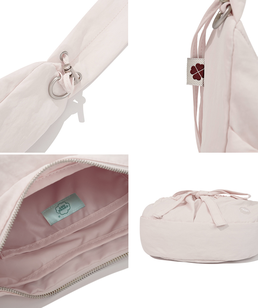 COVERNAT Clover Heart Shirring Medium Nylon Hobo Bag - 5