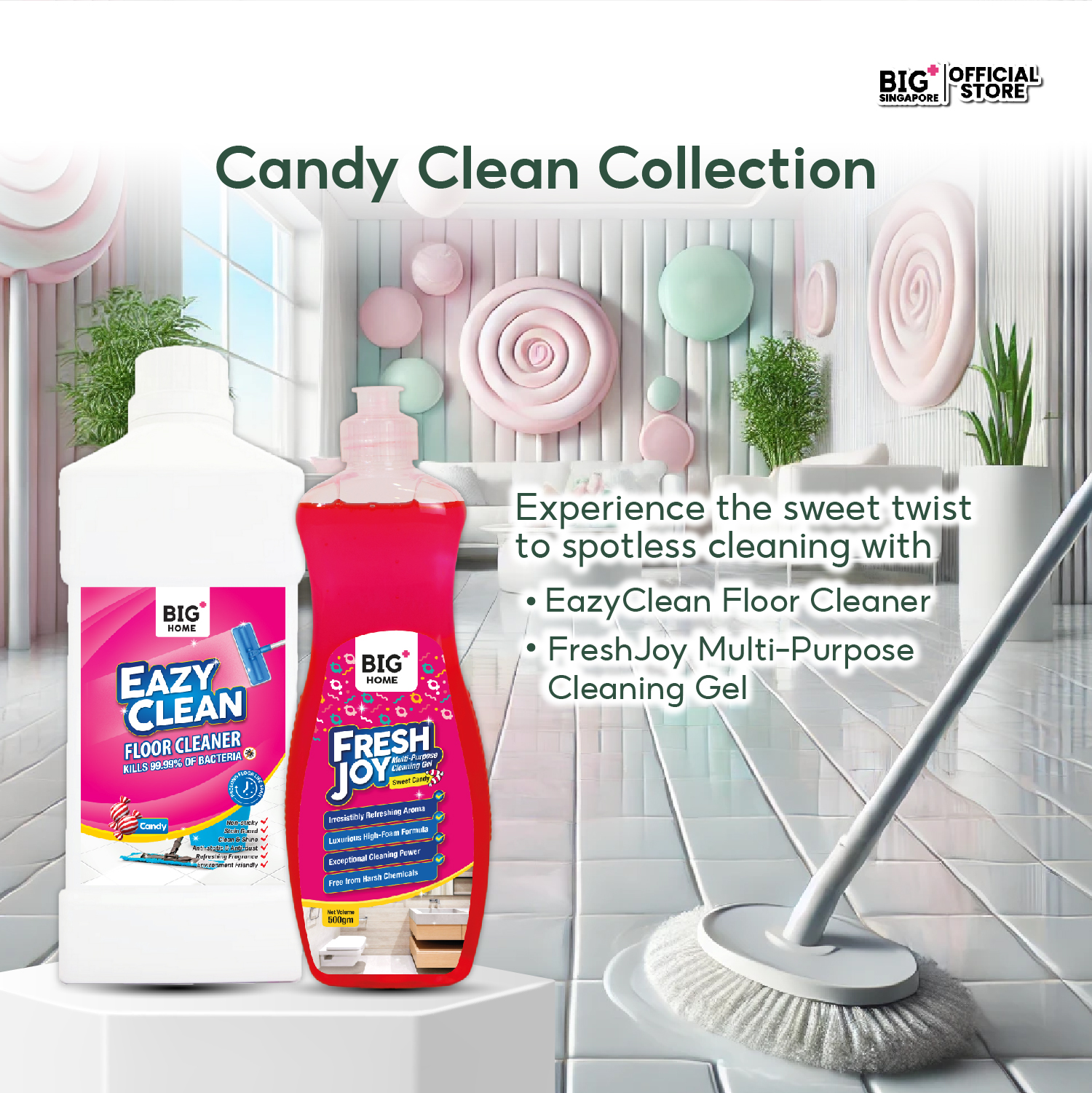BIG+ EazyClean Floor Cleaner (1000ml) Neutral Pet Friendly Floor ...