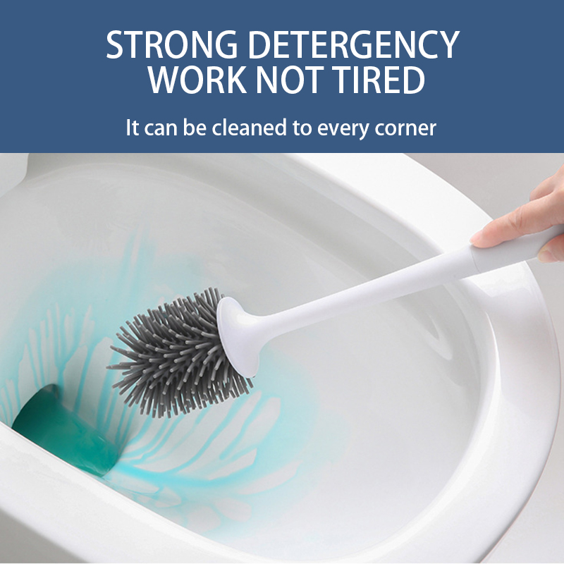 【SG Stock】Silicone Bathtub Brush No Drill Wall Mounted Toilet Brush ...