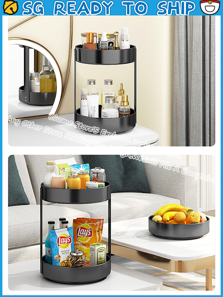 Kitchen Organiser Spice Rack Condiments Organizer Sauce Rack Lazy Susan ...
