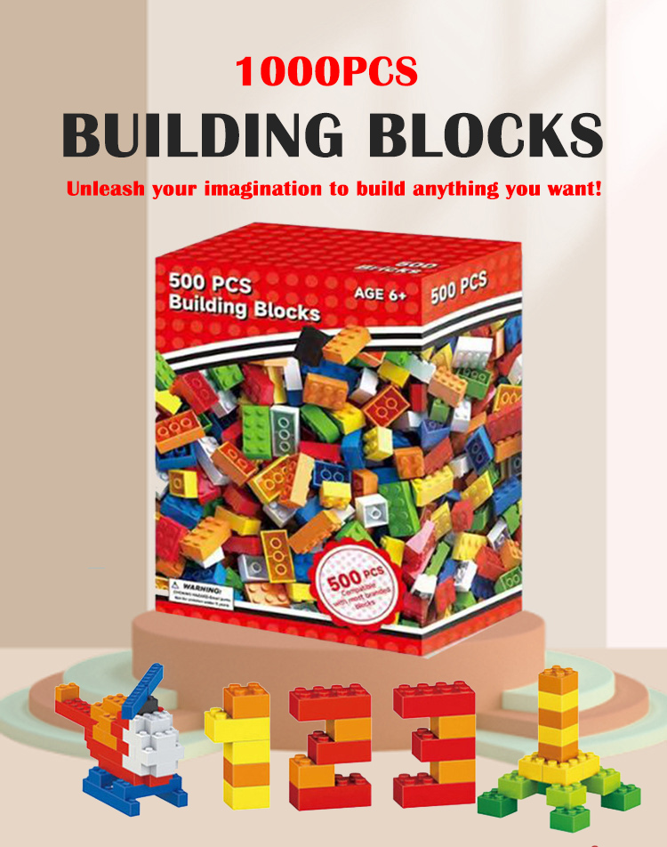 500/1000pcs building blocks, DIY Educational Toys,Gift for Boy,Girl ...