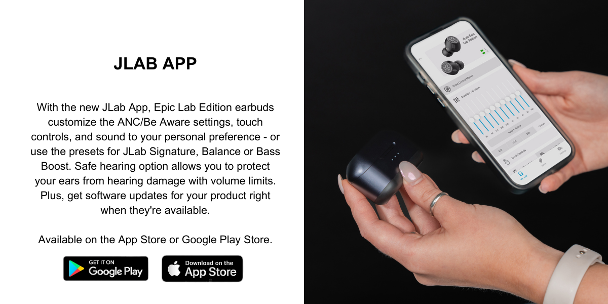JLab Epic Lab Edition True Wireless Earbuds Smart ANC Hi-Res LDAC ...