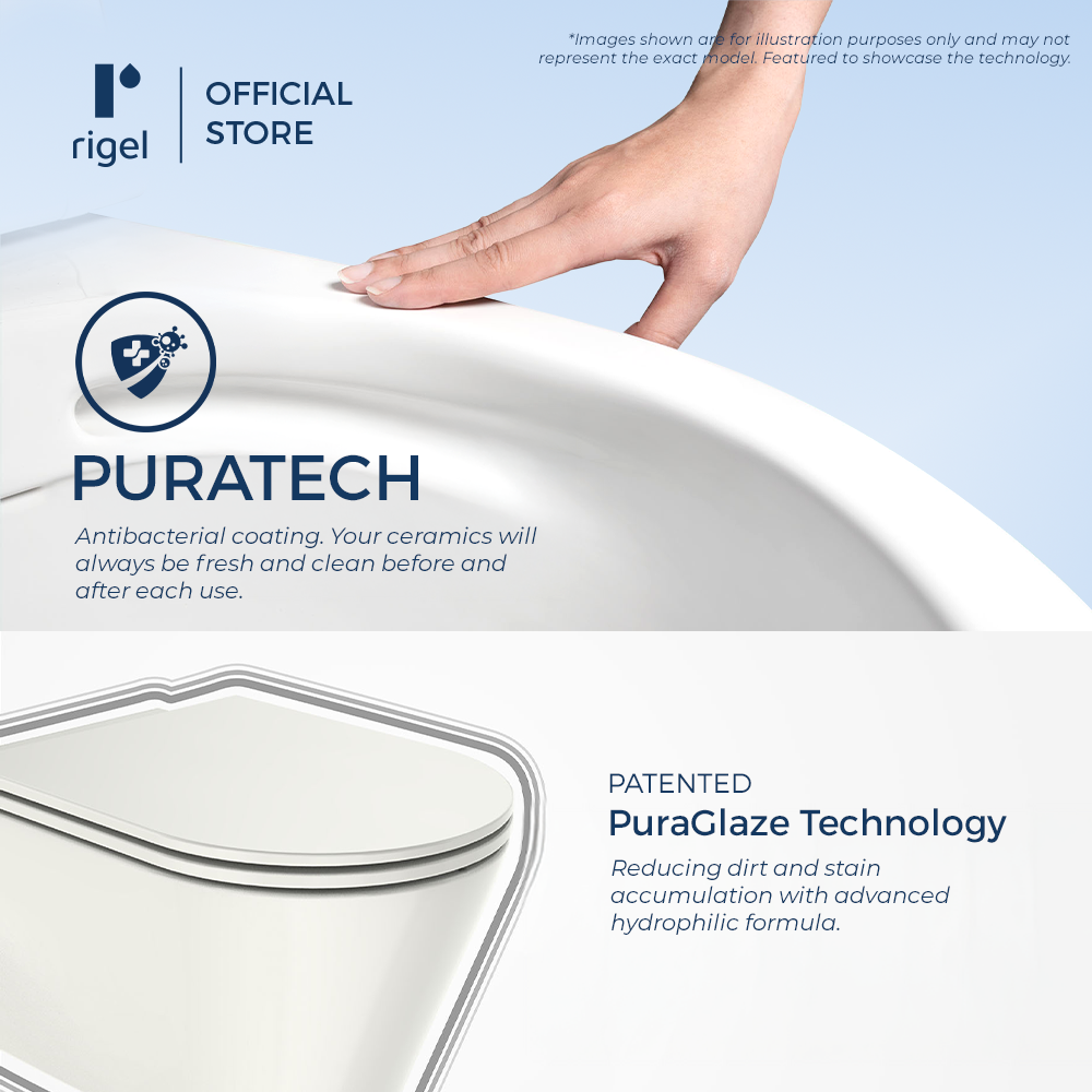 [P.O] RIGEL Rimless Toilet Bowl WC9030FA-HKM Gallant - (E.Bidet on P.O ...