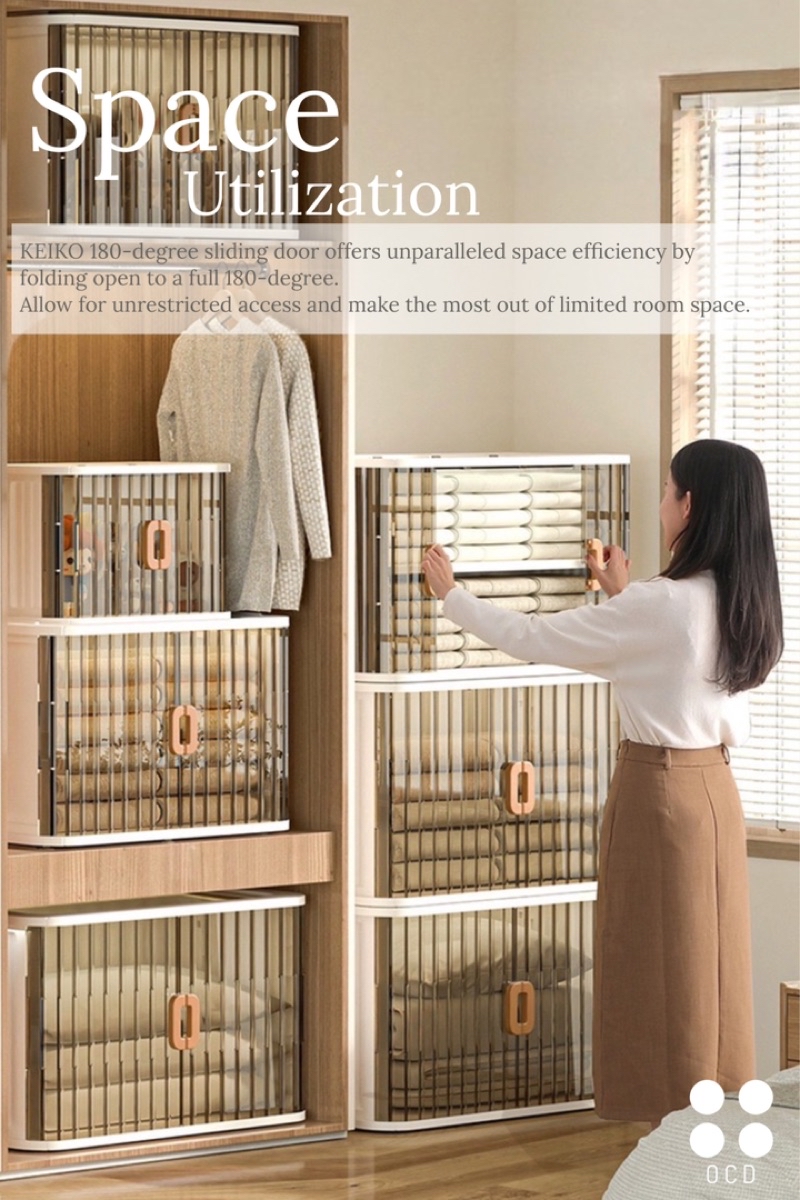 [SG LOCAL STOCK] 70 cm KEIKO 70cm Foldable Storage Box with partition ...