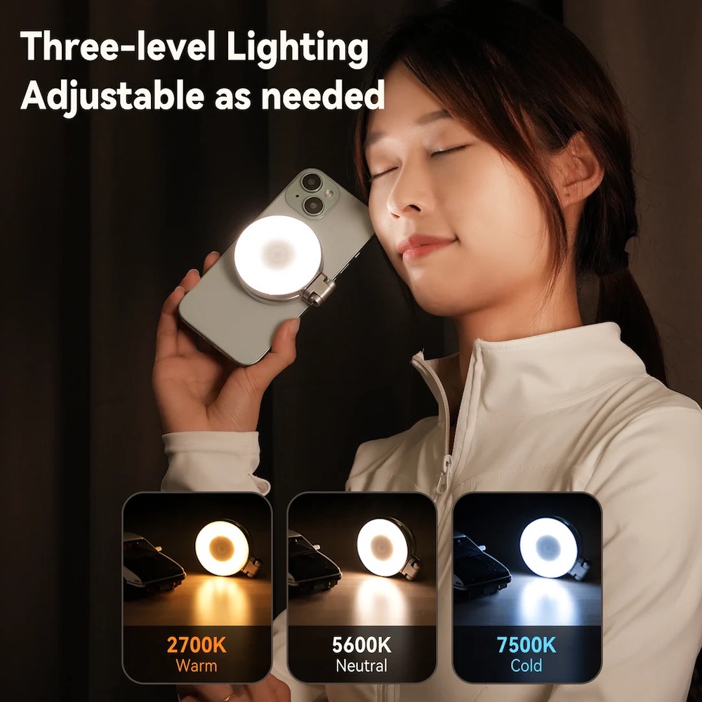 TELESIN Magnetic Phone Selfie Mirror LED Fill Light | Shopee Singapore