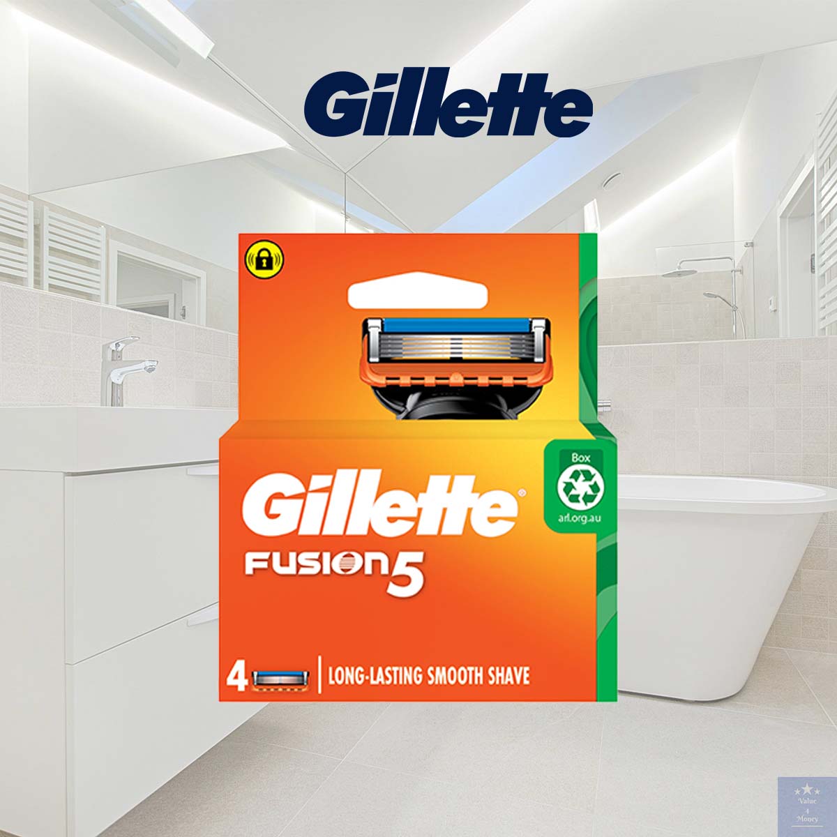 Gillette Fusion Proglide5/Proshield5/Fusion5 Razor Cartridge Refill 4s ...