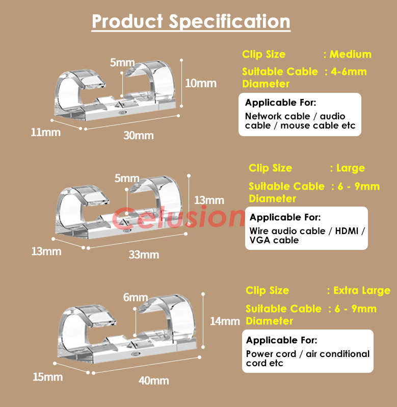 【SG Seller】 ️Self-Adhesive Cable Clips ️Wire Cord Organizer Management ...