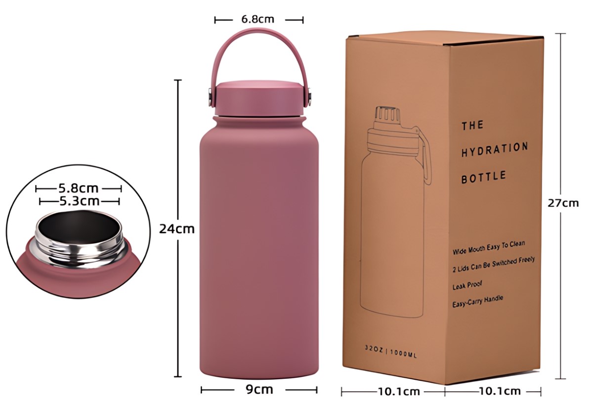 Biomom CarryEase Insulated Hydration Bottle, 32oz (10 Colors) / Hydro ...