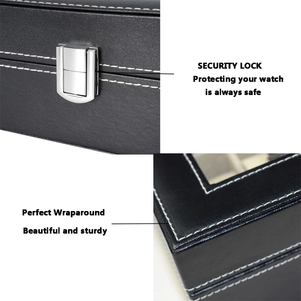 [ SG Stock ] 3/6/12 Slots PVC Watch Storage Box / Watch Display Box ...