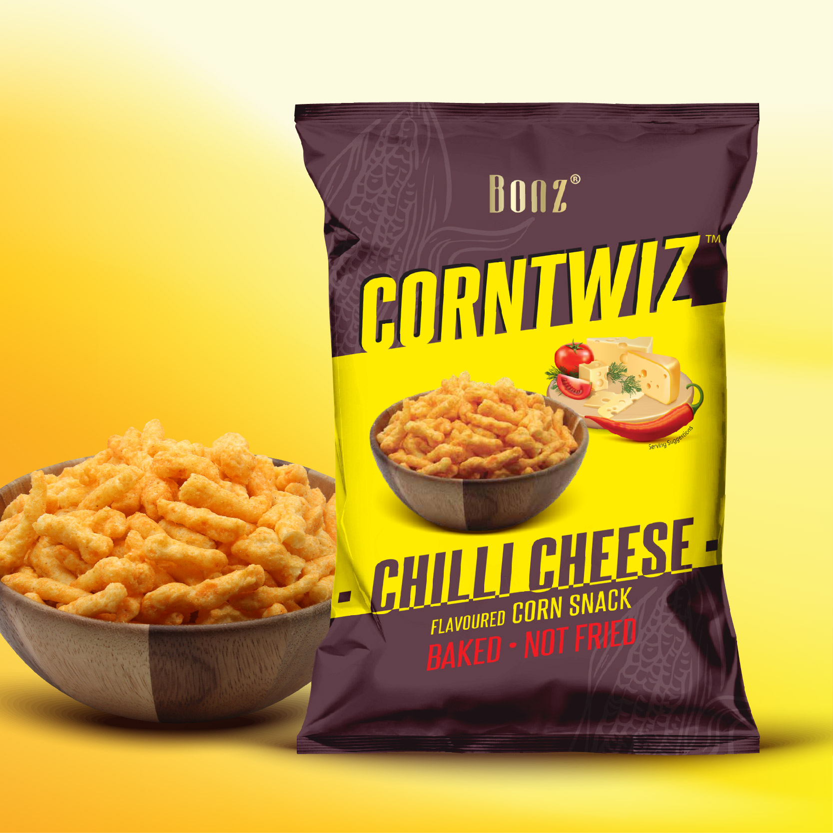 BONZ CORNTWIZ Baked Corn Snack 70g x 8 - 4 Flavors {Halal Certified ...