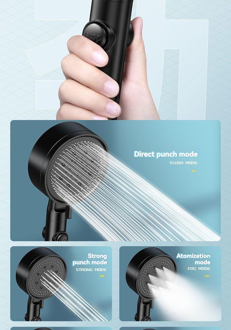 5 Modes High Pressure Handheld Shower Bath Heads Bathroom Accessories ...