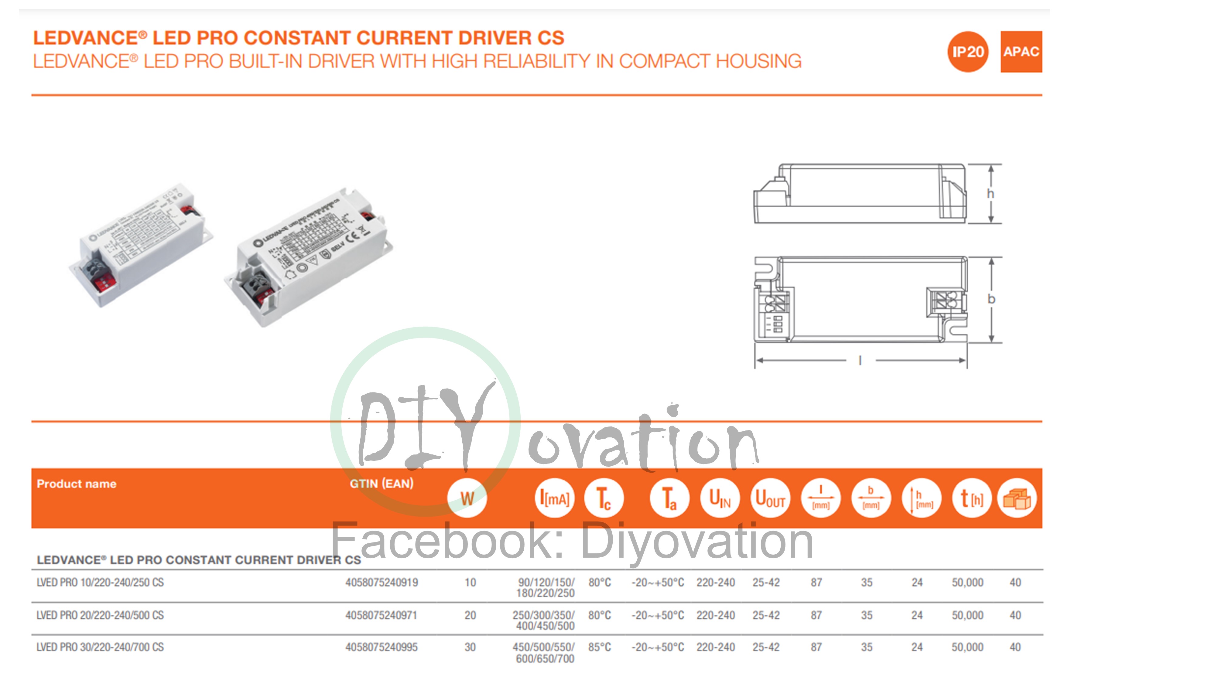 Ledvance LVED PRO Constant current LED Driver/ Adjustable/ Phase Cut ...