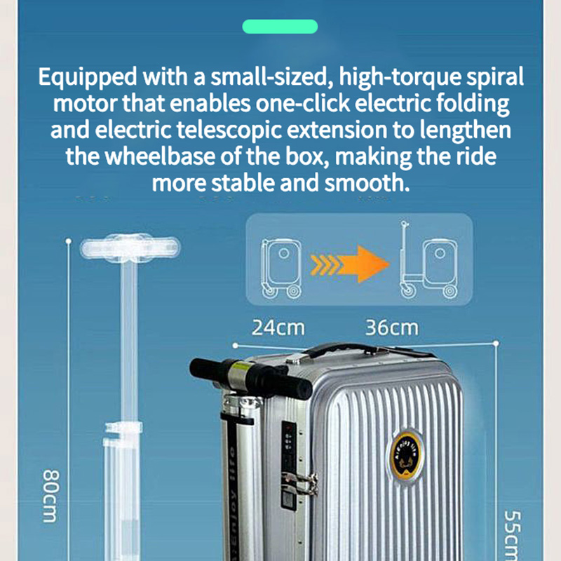 luggage Electric Luggage with Charging Port and Wide Tie Rod for Travel ...