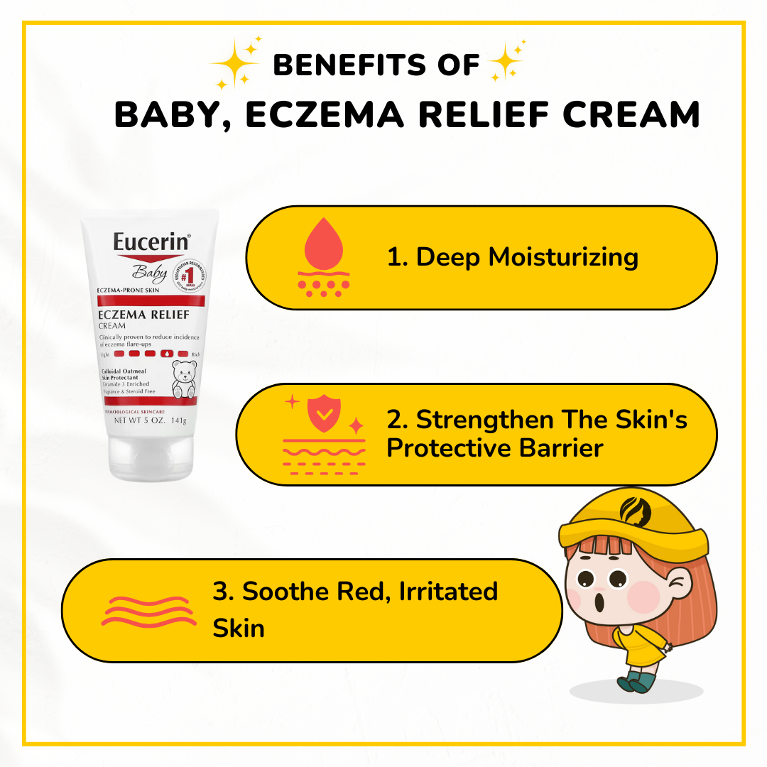 Eucerin, Baby, Eczema Relief Cream, 5 oz (141 g) - 8 oz (226g) | Shopee ...