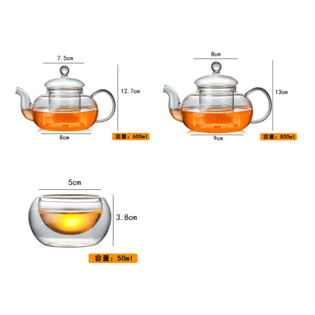Borosilicate Glass Tea Pot Set/Teapot | Shopee Singapore
