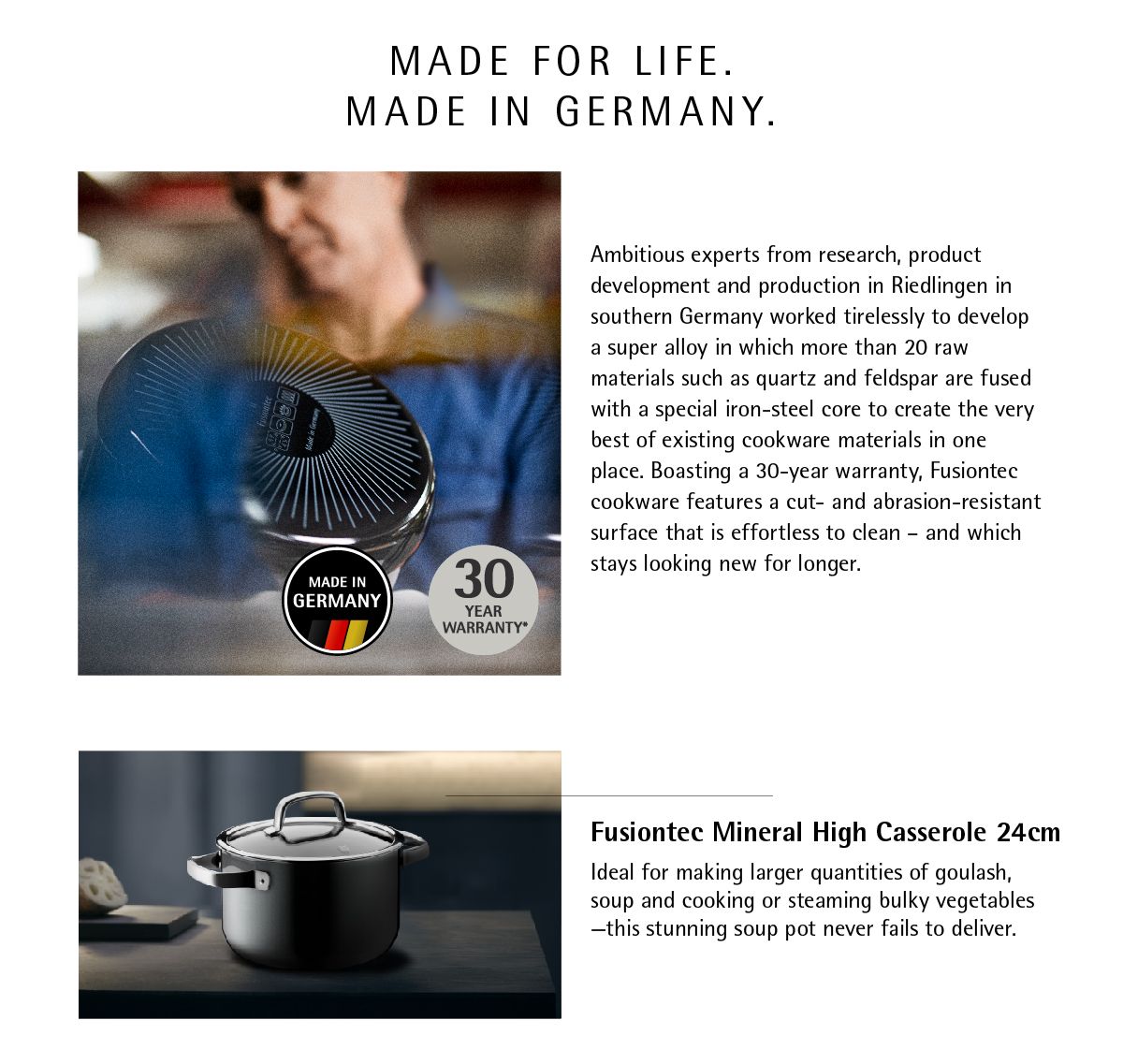 WMF Fusiontec High Casserole Platinum 24cm | Shopee Singapore