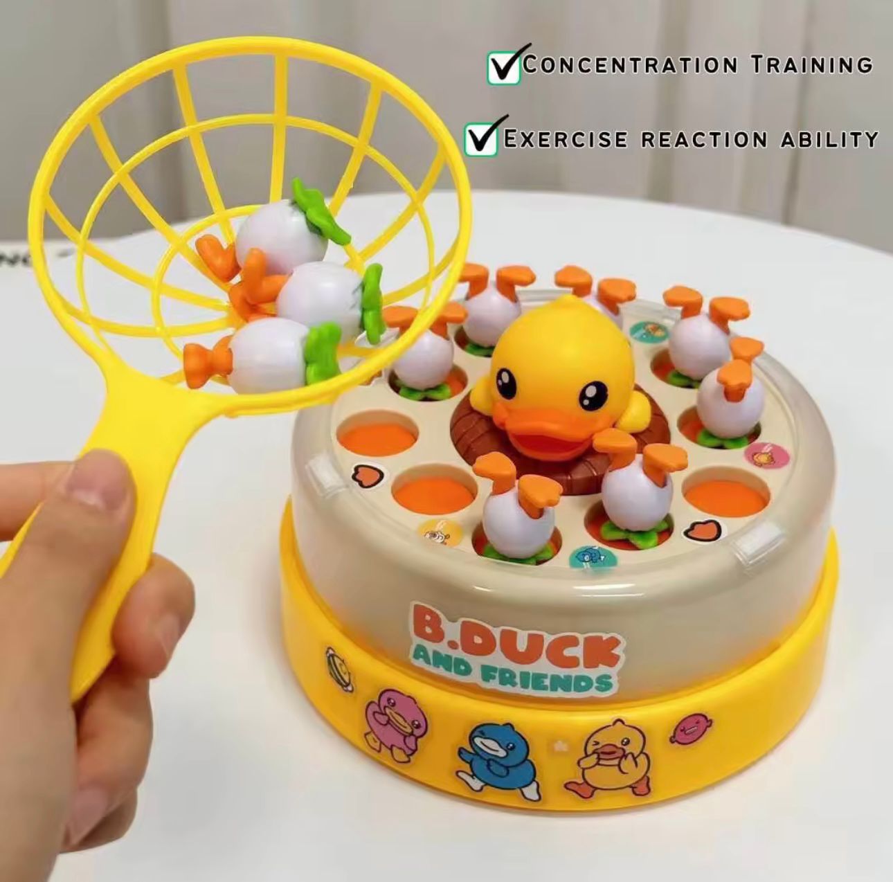 Little Yellow Duck Children's bouncy Toys Fishing Baby Playing Water Boys  Girls Early Childhood Education Toy