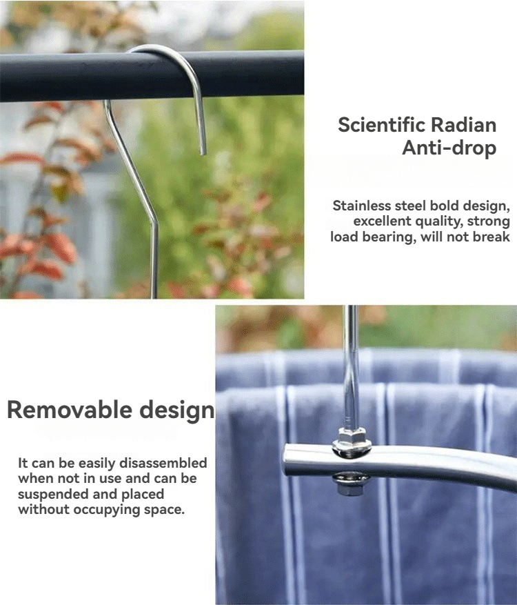 Thickened stainless steel spiral drying rack/bed sheet balcony drying ...