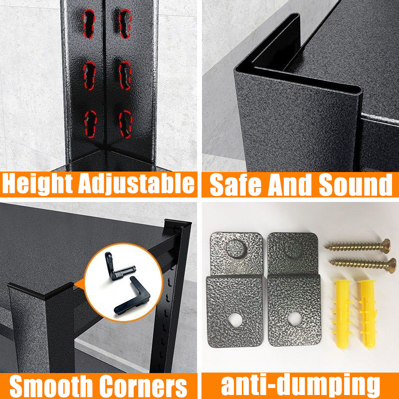 【Next Day Delivery】3/4/5/6 Tier Adjustable Heavy Duty Rack Metal ...