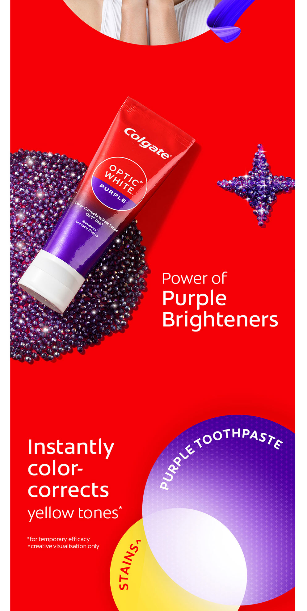 Colgate Optic White Purple Whitening Toothpaste 100g [Bundle of 3 ...