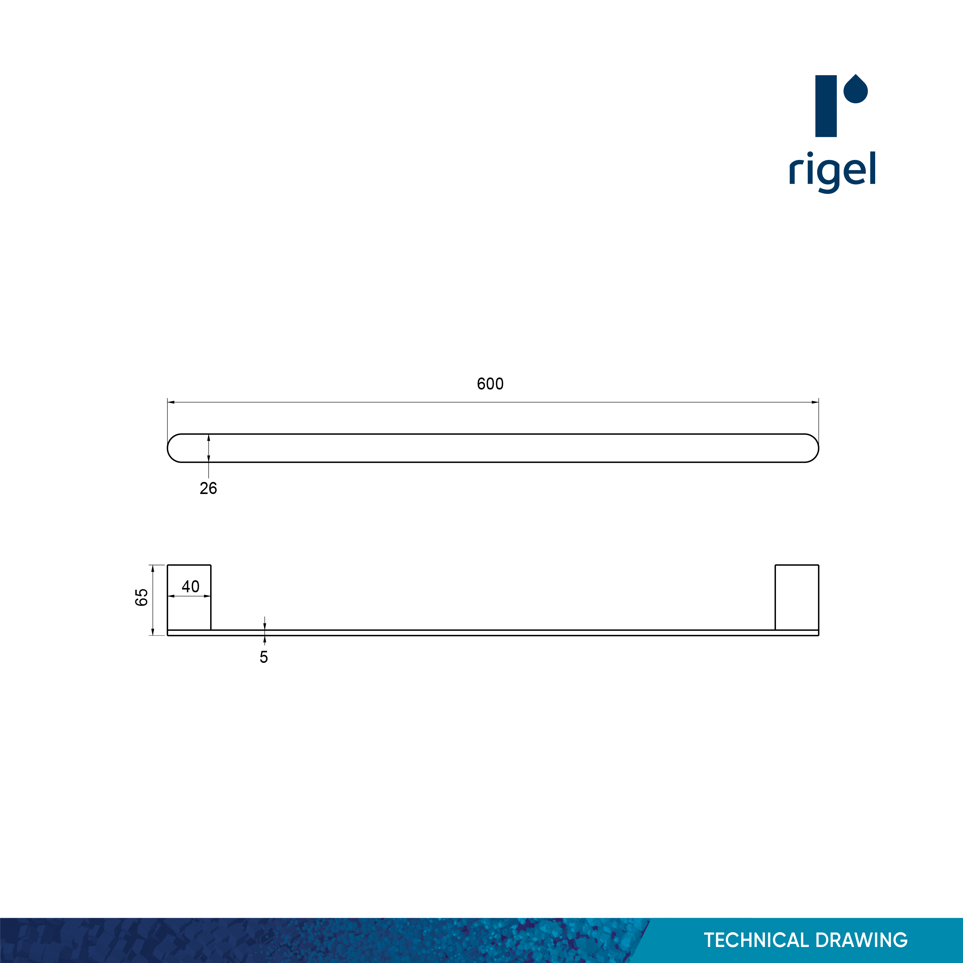 RIGEL Brushed Copper Towel Bar TB2201 (BrCu) | Shopee Singapore