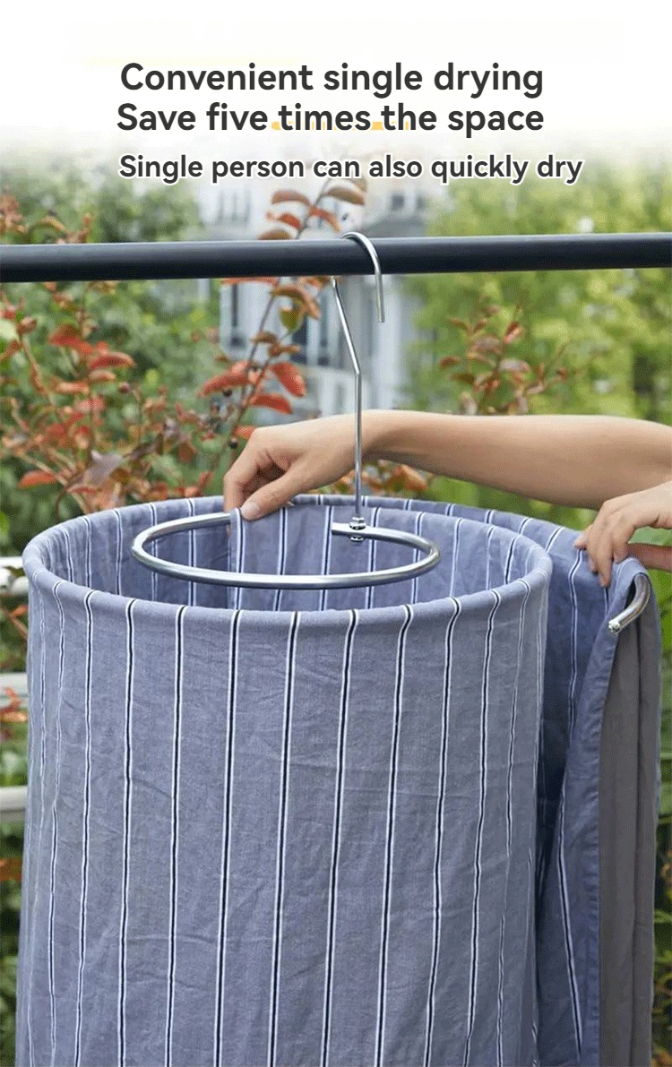 Thickened stainless steel spiral drying rack/bed sheet balcony drying ...