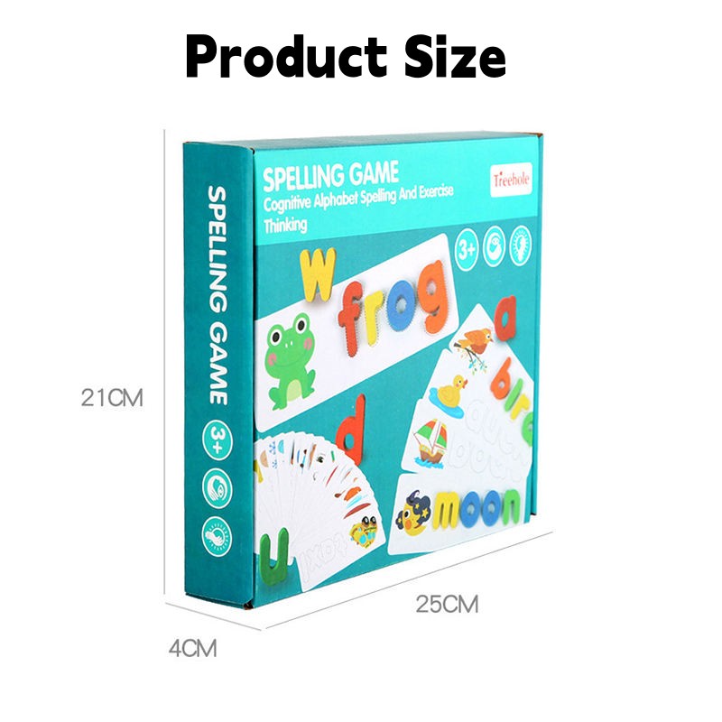 Spelling Learning Toy Matching Alphabet Word Game Kid’s Montessori ...