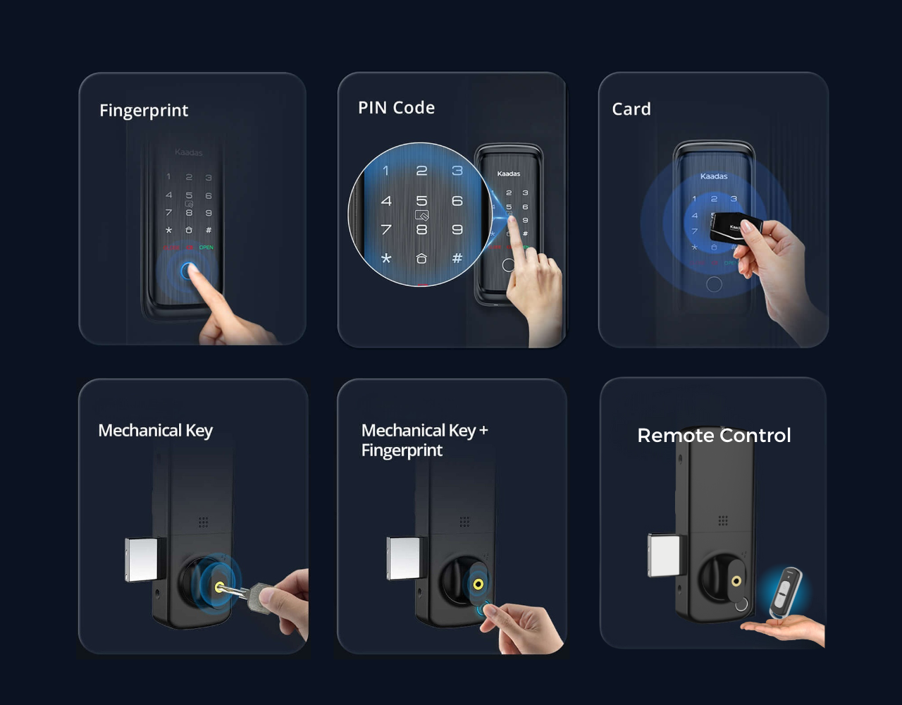 Kaadas R8GD Digital Gate Lock - Dual Fingerprint Authentication - Dual ...