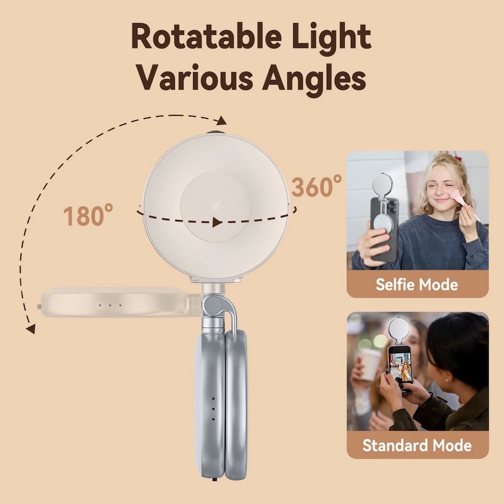 TELESIN Magnetic Phone Selfie Mirror LED Fill Light | Shopee Singapore