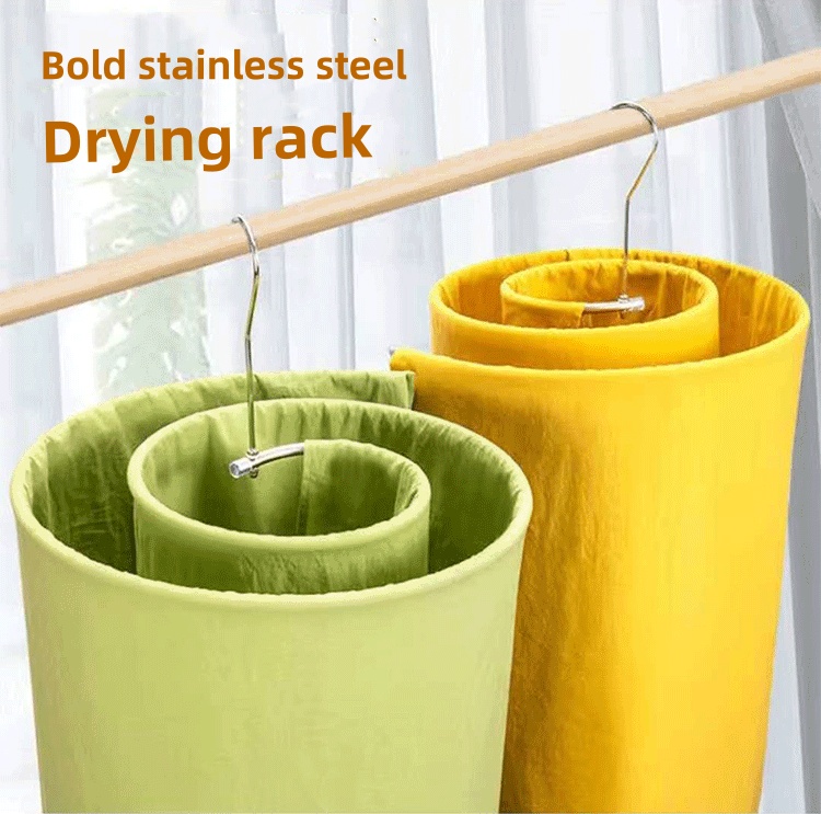 Thickened stainless steel spiral drying rack/bed sheet balcony drying ...