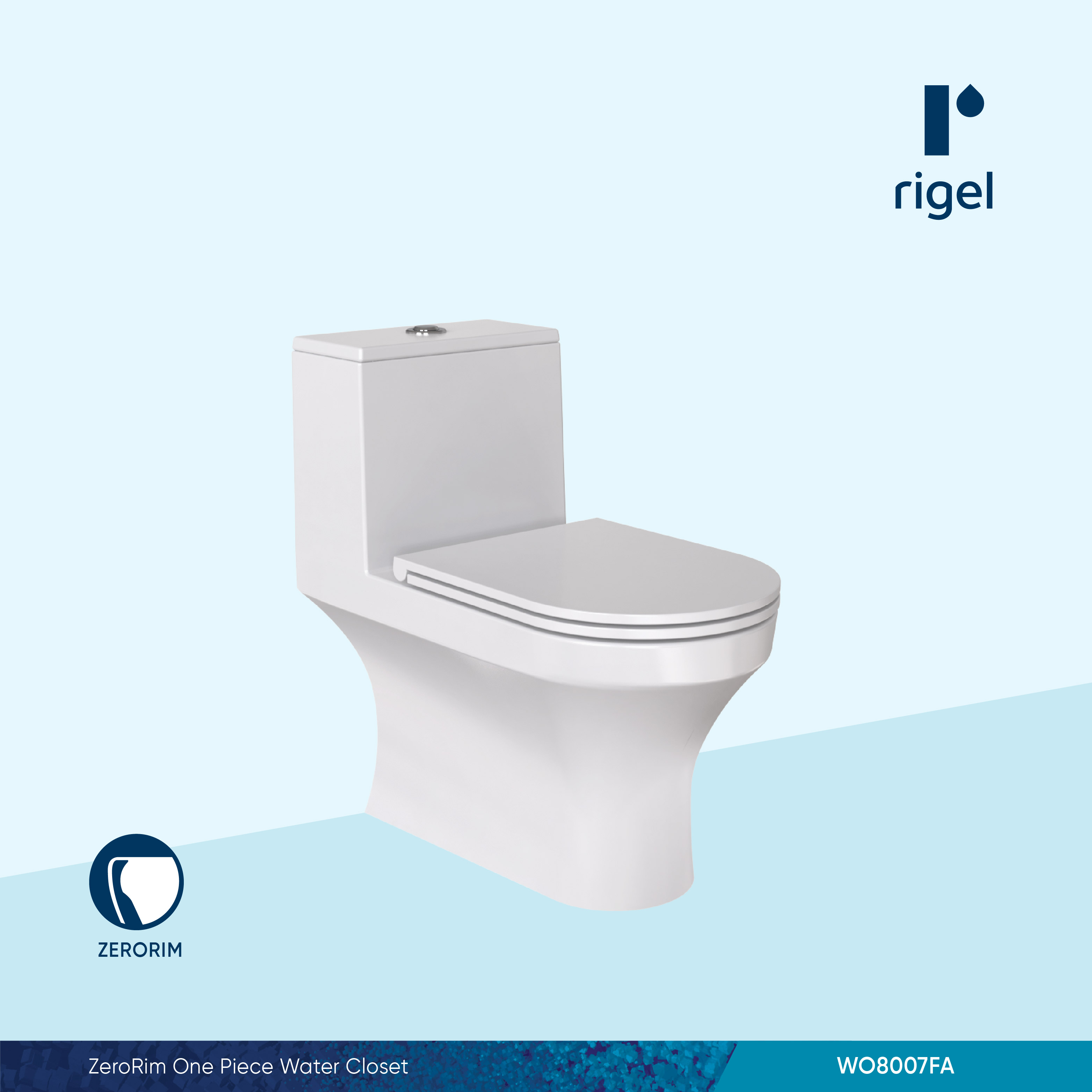 [P.O] RIGEL Rimless One-piece Toilet Bowl WO8007FA - End July | Shopee ...
