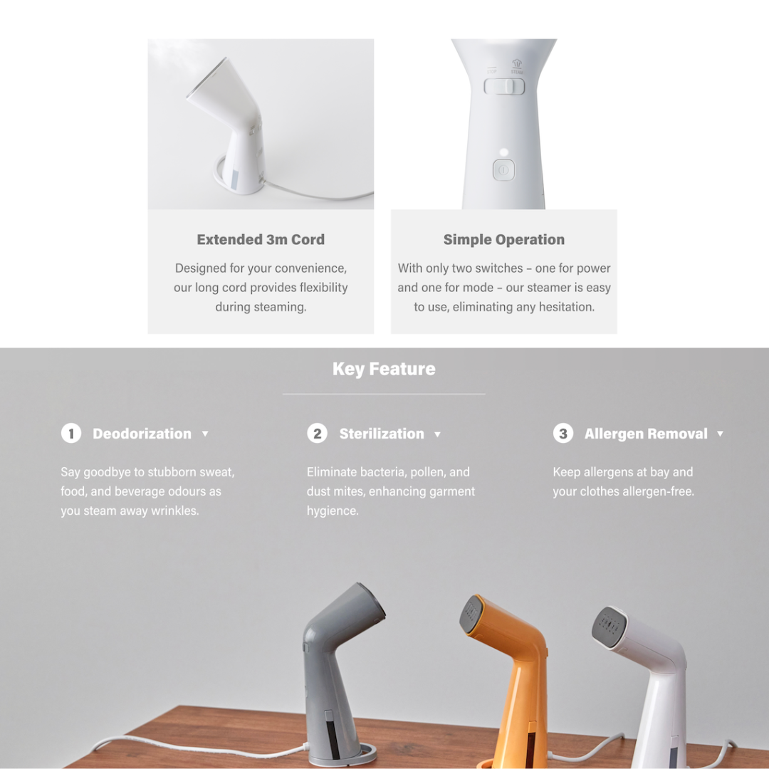 ±0 Plus Minus Zero Garment Steamer [FREE Dedicated Mitten ...