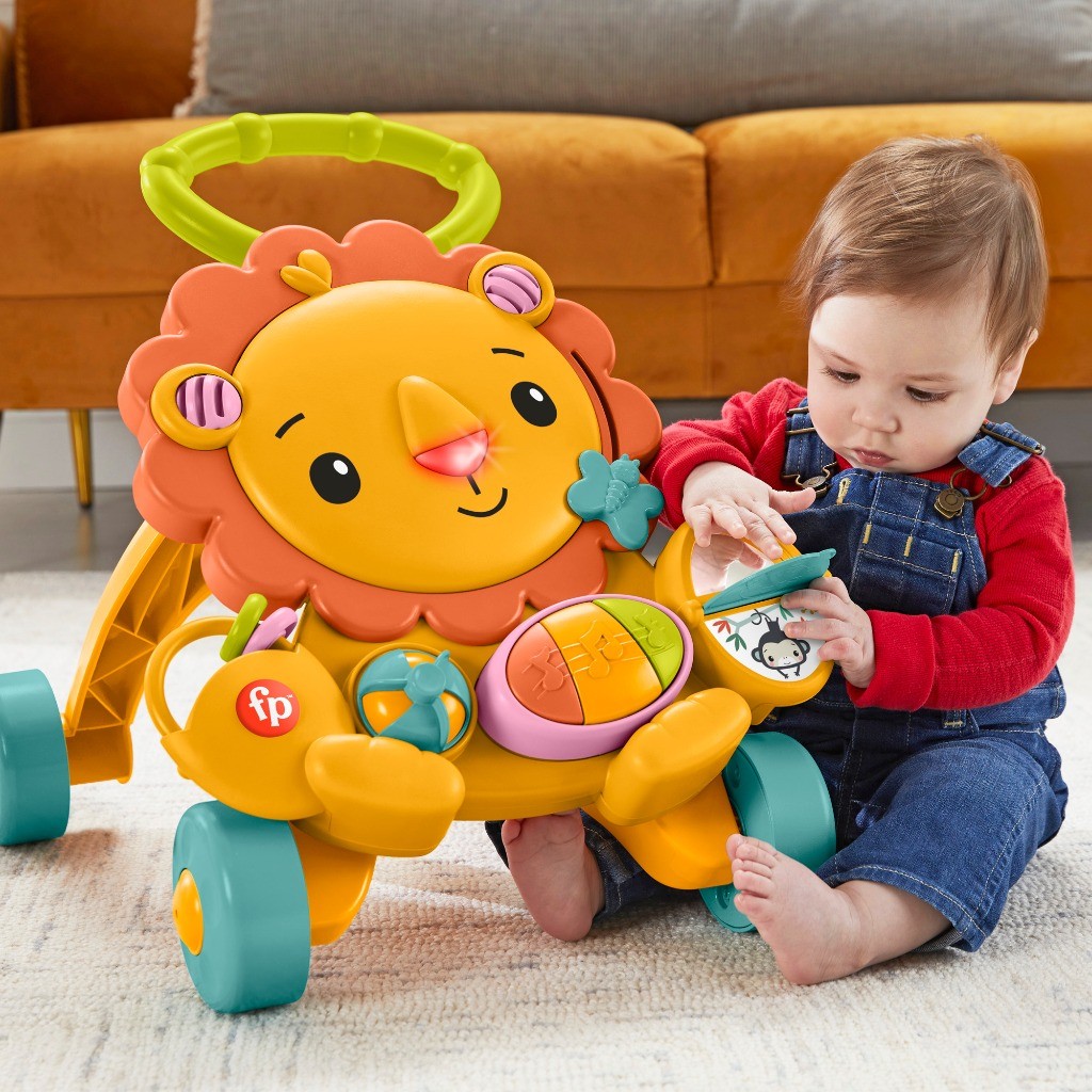 Fisher-Price Musical Lion Walker Infant Toy With Lights And Sounds For ...
