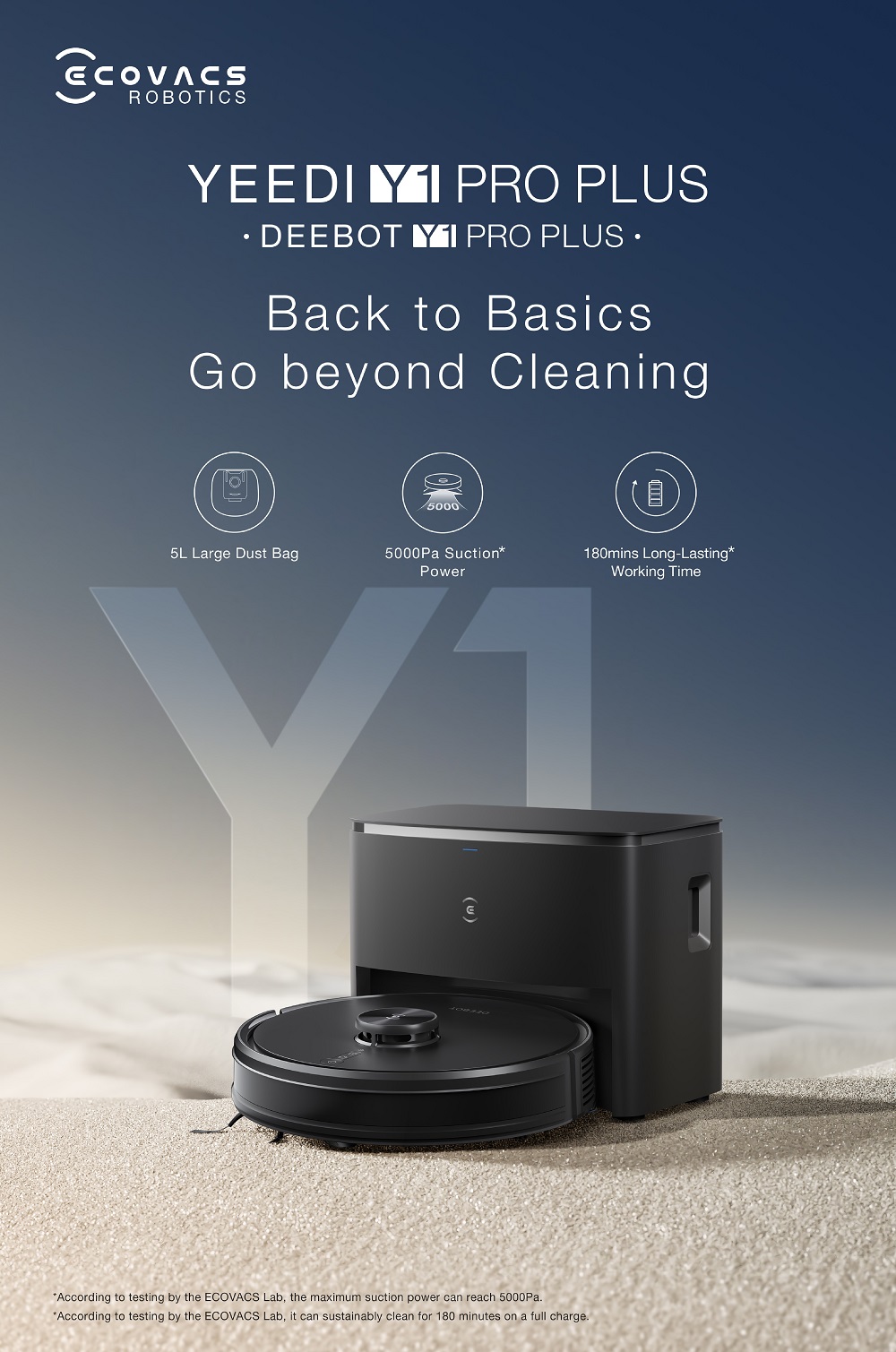 ECOVACS DEEBOT Y1 PRO-PLUS 本体 ECOVACS ECOVACS DEEBOT Y1 PRO PLUS / エコバックス | 家具