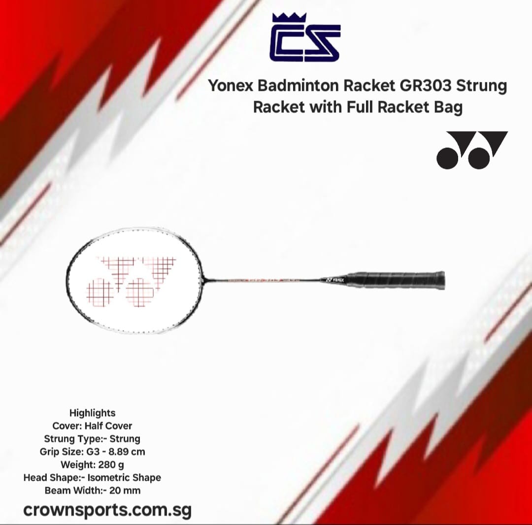 Yonex Badminton Racket GR303 Strung Racket | Shopee Singapore