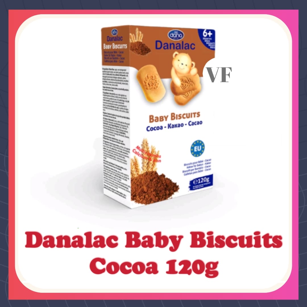 Danalac Organic Baby Cereal Rice (Sugar Free) Baby Biscuits 6m+