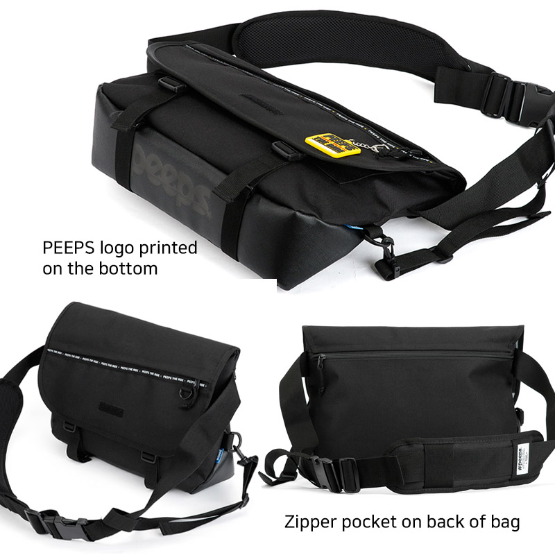 ★2021SS新作★PEEPS★ENJOY THE RIDE MESSENGER BAG_ブラック MUSINSA | PEEPS enjoy the ride messenger bag(black)