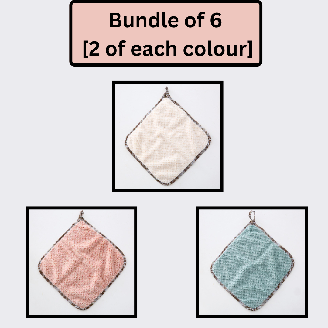 Assorted Microfiber Kitchen Cloth 6pcs per Pack | Shopee Singapore