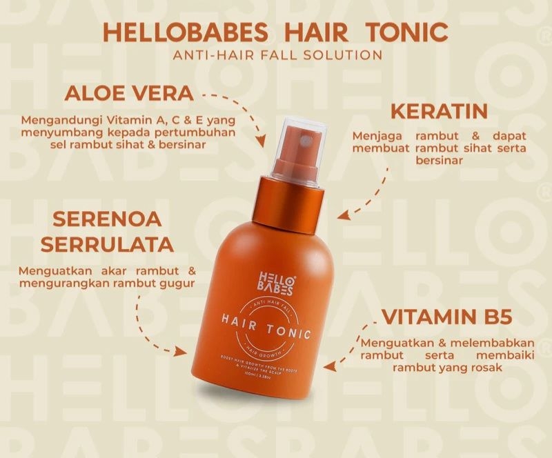 HELLO BABES HAIR SHAMPOO CONDITIONER HAIR TONIC 100ML | Shopee Singapore