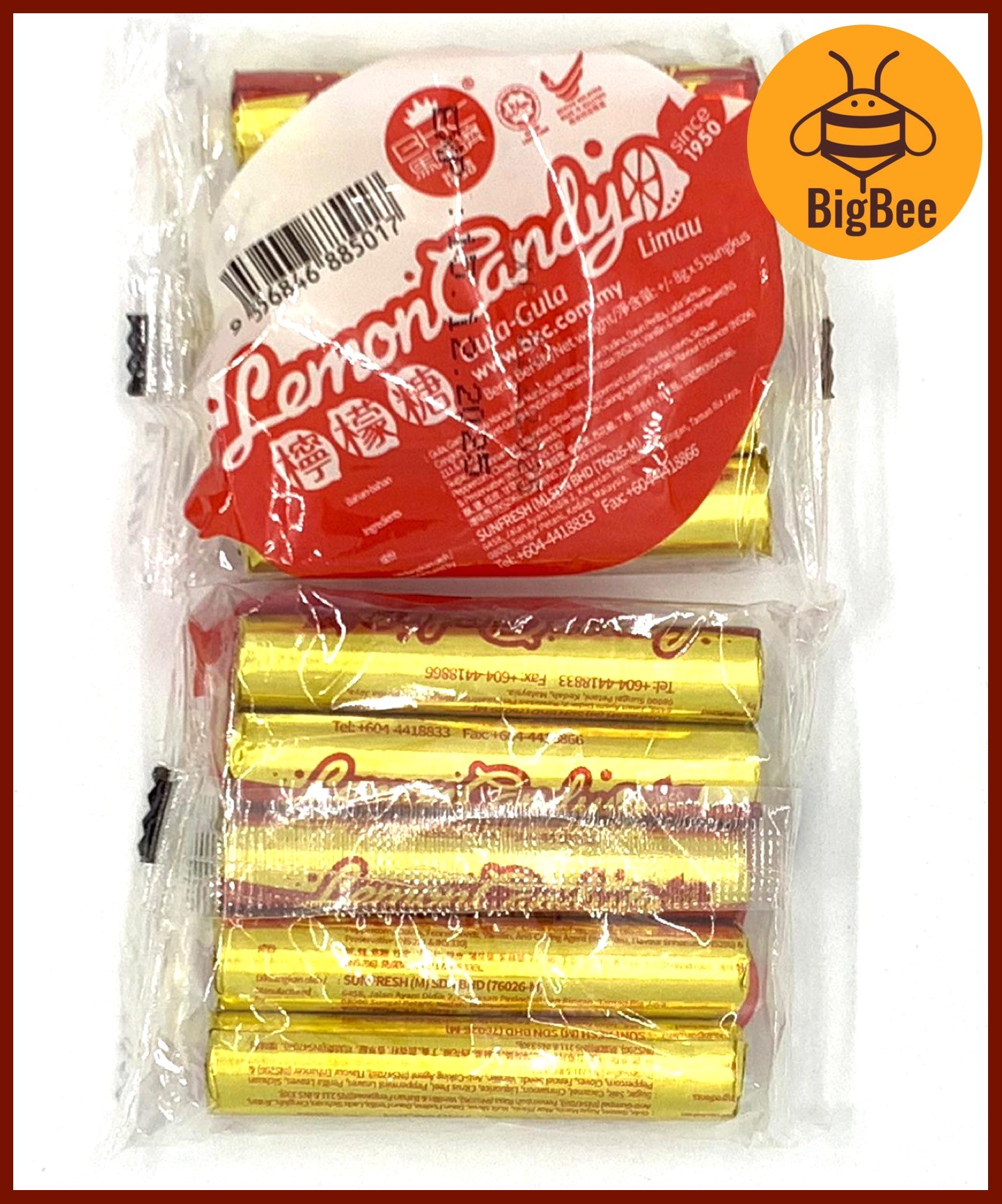 Ling Mong Tablets - 8gx5's / pkts Lemon Tablets Old School Snack Candy ...