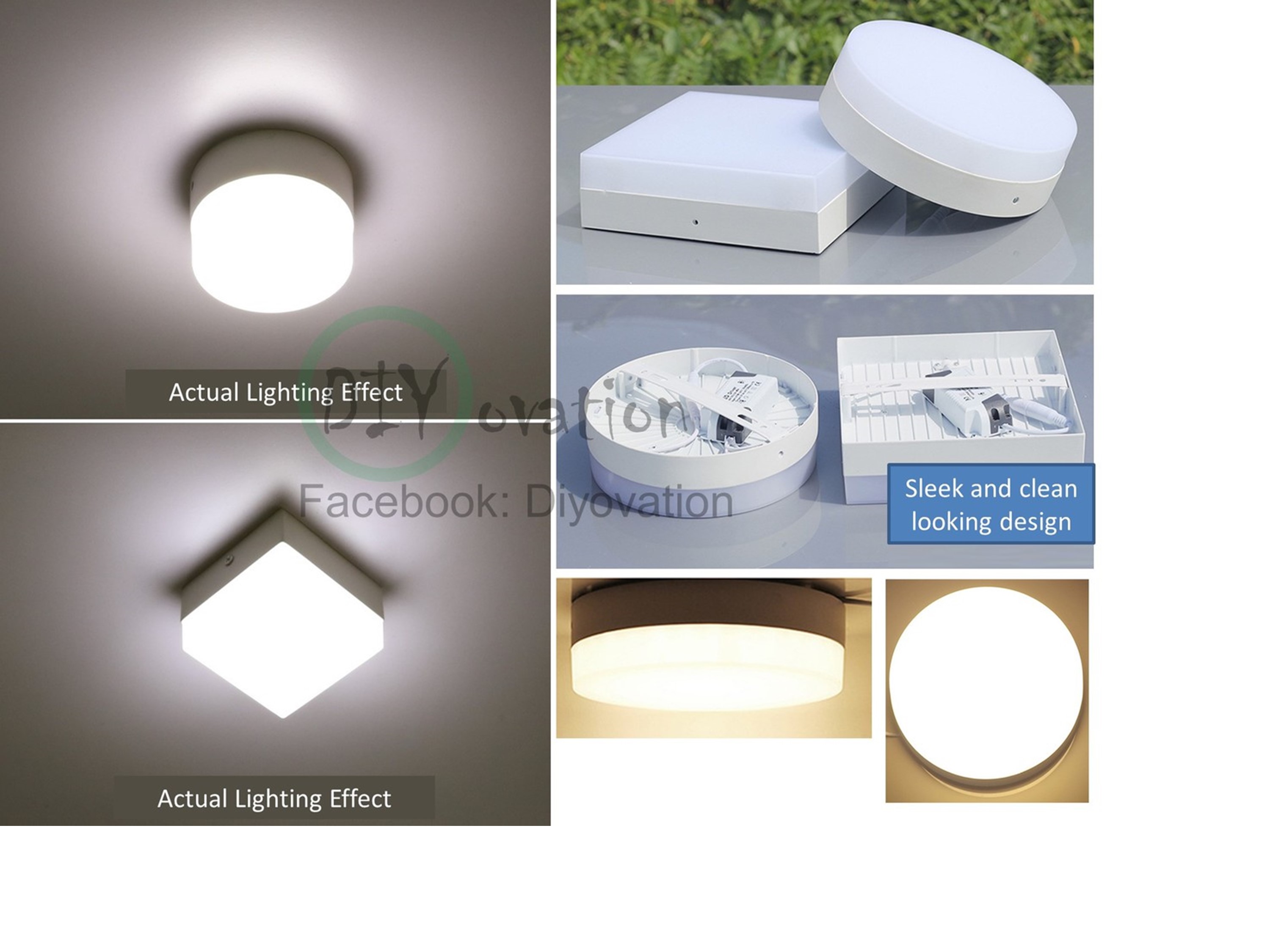 Black/ wood frame LED Borderless/ Frameless Full Expose surface mount ...