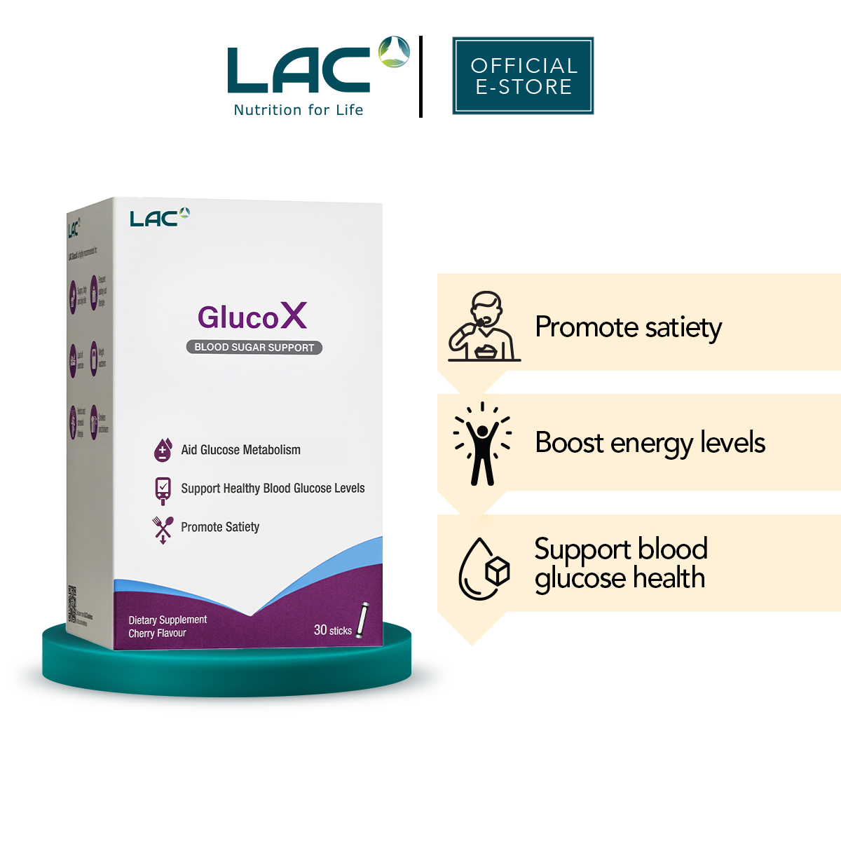 [LAC WELLNESS] GlucoX - Blood Sugar Support (2.5g x 30 sticks) | Shopee ...