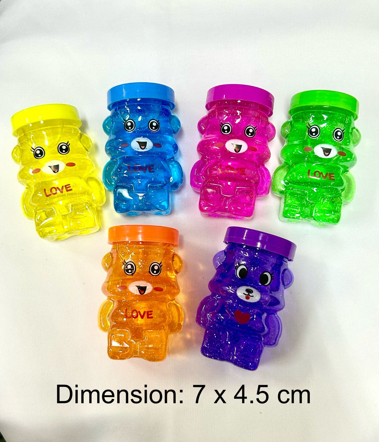 Mini Bear Glitter Slime Toy in Bottle Sensory Play Non-Toxic For Kid ...