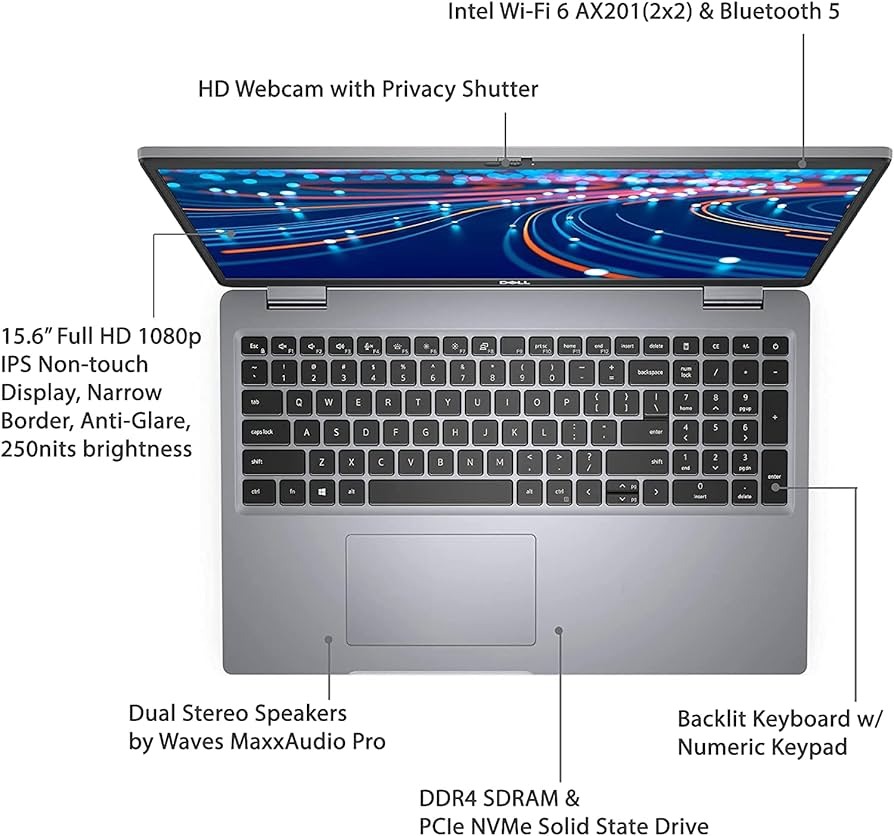 Dell Latitude 5520 Reconditionné - I5-1145G7, 16Go RAM, 1To SSD, 15,6" FHD, Win11 Pro
